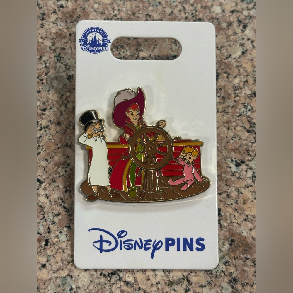 Disney 2023 Peter Pan John & Michael Darling on Captain Hook’s Ship Trading Pin